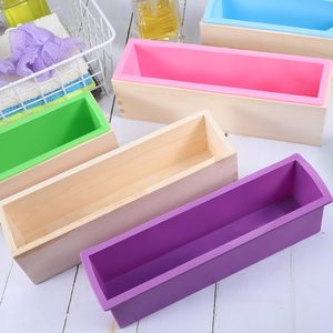 High Quality 1200Ml Rectangle Silicone <b>Soap</b> <b>Mold</b> Wooden Box DIY Tool for <b>Soap</b> Cake Making - Product Image 3