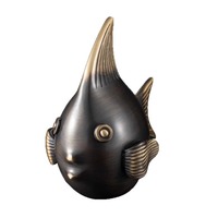 Nouvelles décorations animales en cuivre de style chinois, pièce d'ameublement créative pour la maison, pièce d'art créative Poisson Rouge, idéal pour un cadeau de pendaison de crémaillère