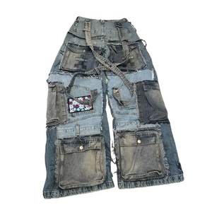 DiZNEW özel erkek kot kot erkekler için son amerikan Baggy Streetwear kot - Product Image 2