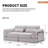 Weiches Neues Bestseller Komfortables Hochdichtes Doppel-Schlafsofa für Wohnzimmer Apartment Faltbares Verstellbares Stoffsofa