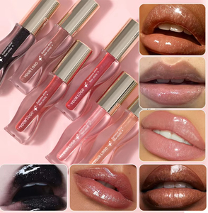 Vegan Mineral <strong>Revolution</strong> Pout Bomb Shimmer <strong>Gloss</strong> Long Lasting Liquid Lip <strong>Gloss</strong> with Hyaluronic Acid &amp; Vanilla Scent Shine Pink - Product Image 5