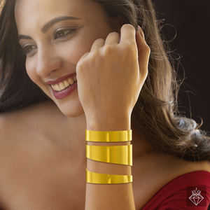 PRAO Bracelet multicouche fait main pour femme Taille réglable Plaqué or Anti-ternissement Bijoux de mode-Approvisionnement en vrac - Product Image 2