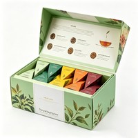 Boîte d'emballage en carton pour thé, impression numérique, emballage naturel, ensemble de thé, boîte en papier pour infusion de café instantané