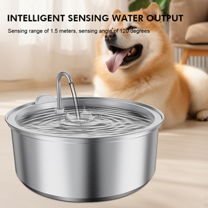 3L Automatic Cat Water Fountain Dispenser Level Window Eco-Friendly Stainless Steel <strong>Pet</strong> Water Fountain Collapsible Dog Water - Product Image 4