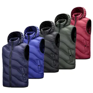 Custom Logo Oem Men's Waistcoats Down Jacket For Men Sleeveless Jackets & Coats Man Blank Plain Casual Basic Winter Vest