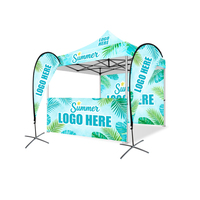 Tente pliante promotionnelle personnalisée avec logo imprimé, imperméable, pour événements extérieurs, en polyester, pour salons professionnels