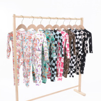 KERUI Prêt à expédier : Boîte mystère de vêtements pour bébé en bambou imprimé, incluant barboteuses, pyjamas et grenouillères en bambou, et boîte surprise