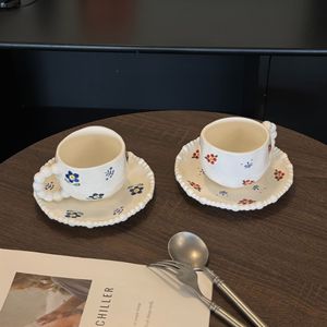 <b>Cute</b> Cartoon Flower Ceramic Coffee Cup and Saucer - a Girl's Favorite - Product Image 4