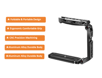Poignée pliable en U à dégagement rapide 88213 en alliage d'aluminium pour appareil photo avec griffe porte-accessoire et support de logo OEM personnalisé