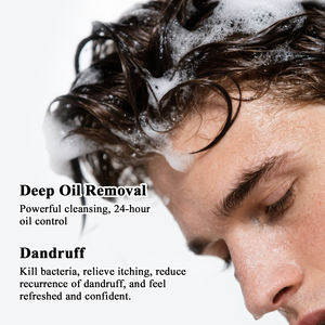 แชมพูสระผมทุกวันสำหรับผู้ชายสูตรทำความสะอาดล้ำลึกเพื่อขจัดสิ่งสกปรกน้ำมันส่วนเกินรีเฟรชหนังศีรษะให้ผมแข็งแรง - Product Image 1