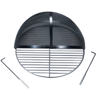 Nouveau Design Portable Outdoor Grill Stand Spark Protector Burning Fire Pit Mesh Screen avec poignée
