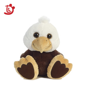 Logo personalizzato promozionale 8 pollici marrone peluche giocattoli animali farciti <span class=keywords><strong>aquila</strong></span> giocattolo - Product Image 1