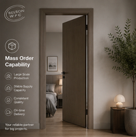 Porte en WPC stratifié PVC thermoformé, étanche, anti-déformation, à joint étanche, avec grain de bois personnalisé, pour usage résidentiel et ingénierie