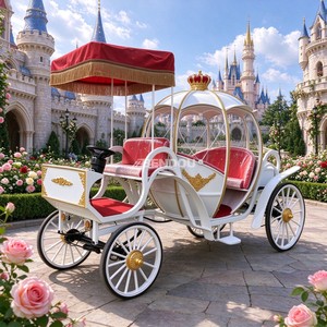 Chariot électrique en forme de citrouille de princesse des contes de fées pour la décoration de lieux de mariage et la conduite - Product Image 4