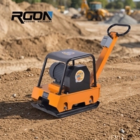 Compacteur de plaques électrique réversible professionnel, petit modèle portatif pour la compactation de la terre