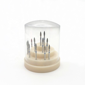 Porta Frese Dentali Rotondo a 48 Fori di Colore Rosa, Scatola in Plastica con Coperchio Trasparente - Product Image 2