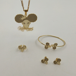 Braccialetti Personalizzati con Qualsiasi Personaggio dei Cartoni Animati <span class=keywords><strong>Gioielli</strong></span> per Bambini in Acciaio Inox Placcato Oro 18k Bracciali Regolabili Carini per Bambine - Product Image 6