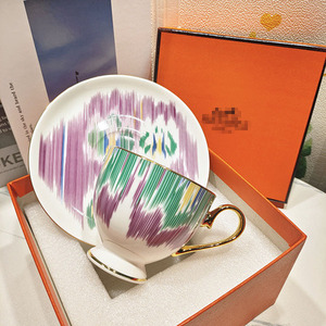 Best Selling Nordic Luxury Color Restaurant Cups and Saucers With Gift Box - Product Image 4