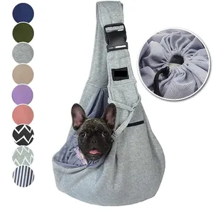 OEM portador de perros Small Pet Dog Sling Carrier Front Mesh Net Bag Tote Backpack Cat Pet Travel Bag Carrier Shoulder Slings