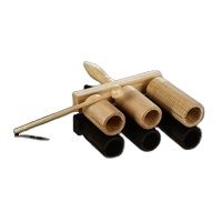 Instrument de musique à percussion traditionnel chinois très vendu, bloc sonore en bois AGoGo à 3 rangées, fabriqué en usine, naturel - Product Image 5