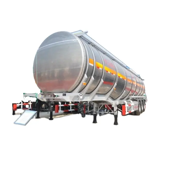 Sıcak satış 3/4 akslar 30000-60000 litre 8000 galon alüminyum yağ yakıt tankeri yarı römork sıvı taşıma için