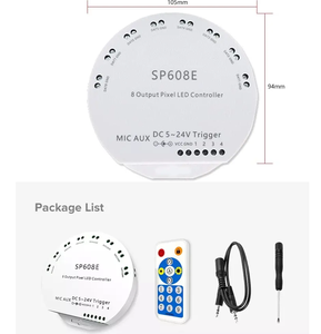 Sp608e BT đầy đủ màu sắc 8-kênh điều khiển từ xa <span class=keywords><strong>Led</strong></span> Light Bar độc lập tín hiệu Dimmer chuyển CE ROHS chứng nhận - Product Image 6