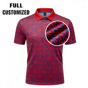 T-shirt décontracté pour homme en Spandex/Polyester, personnalisé, tricoté sur mesure, ODM, pour col de chemise de sport, séchage rapide, respirant, brodé, vêtements de golf - Product Image 1