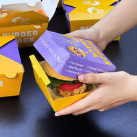 Cajas de Papel Ecológicas Impresas Personalizadas para Llevar, para Pollo Frito, Hamburguesas, Sushi, Envases Desechables de Grado Alimenticio para Comida para Llevar