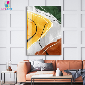 UNIART lukisan dekoratif abstrak Modern, seni dinding latar belakang Sofa minimalis Nordik, lukisan untuk ruang tamu - Product Image 2