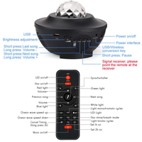 Dropshipping Lampe de nuit LED moderne et simple en ABS pour bébé, projecteur de ciel, nébuleuse, vague océanique, galaxie, télécommande, chambre à coucher