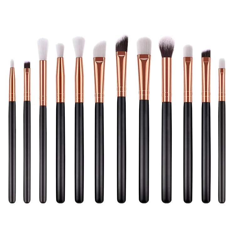 Factory Direct Custom Logo Professional 12pcs Eye Lip Makeup Cosmetic Brush Set Beauty Artist Essentials