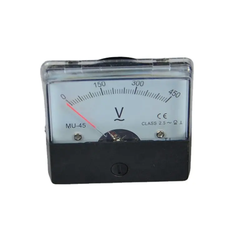 Voltmeter AC Penunjuk Mekanik Fase Tunggal, Pengukur Tegangan Generator 0-450V