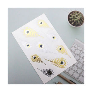 สติกเกอร์ลายสักชั่วคราวลายปั๊มทอง ดีไซน์พิเศษสำหรับศิลปะบนร่างกาย วัสดุเฮนน่า ใช้กันอย่างแพร่หลายสำหรับตกแต่ง - Product Image 6