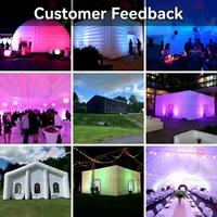 Tenda da Festa Gonfiabile a Cubo Portatile e Impermeabile in PVC Bianco con Luce LED per Discoteca e NightClub, Personalizzata per Eventi e Noleggio all'Aperto