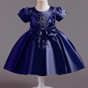 <span class=keywords><strong>Vestidos</strong></span> de princesa de cumpleaños <span class=keywords><strong>para</strong></span> niñas pequeñas, vestido de fiesta de boda <span class=keywords><strong>para</strong></span> recién nacidos, ropa de verano con lazo bordado infantil - Product Image 6