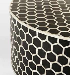 Mesa de Centro de Lujo Hecha a Mano con Incrustaciones de Hueso para Sala de Estar, Muebles con Estilo de Decoración Moderna para el Hogar, en Venta - Product Image 3