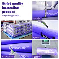 Tapis de gymnastique gonflable Air Track de grande taille (3m, 4m, 5m, 6m, 8m, 10m, 12m) pour entraînement en club et grandes surfaces – Stock US