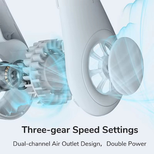 <span class=keywords><strong>Ventilateur</strong></span> <span class=keywords><strong>de</strong></span> cou portable, 3 modes <span class=keywords><strong>de</strong></span> vitesse, réglable, extensible, souffle d'air pour le refroidissement, mains libres, rechargeable 4000mAh - Product Image 5