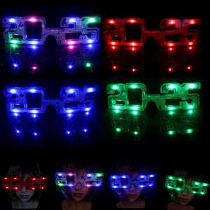 Lunettes LED Lumineuses de Haute Qualité en Acrylique Transparent pour les Fêtes du Nouvel An 2025, Noël et Halloween - Product Image 1