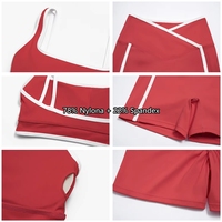 Ensemble de sport 2 pièces pour femmes, personnalisable avec logo, respirant, doux, extensible dans les 4 sens, sous-vêtements de sport, short taille haute pour la course quotidienne