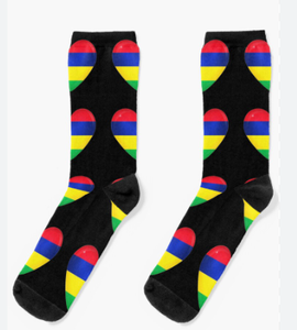 Chaussettes personnalisées de haute qualité avec drapeau de <span class=keywords><strong>Maurice</strong></span>, chaussettes amusantes, chaussettes décontractées, cadeaux pour femmes et hommes - Product Image 1