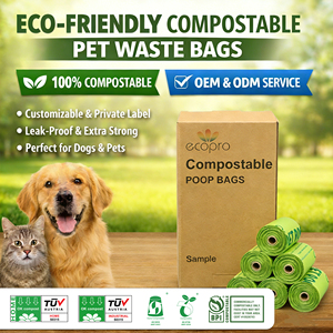 Bolsas para excremento <span class=keywords><strong>de</strong></span> perro biodegradables y compostables, certificadas por BPI TUV, a prueba <span class=keywords><strong>de</strong></span> fugas. - Product Image 1