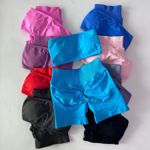 Womens 2 Piece <strong>Bra</strong> and Shorts Set Backless <strong>Bandeau</strong> <strong>Sports</strong> Top and Scrunch Seamless Workout Outfit for Gym Yoga Fitness - Product Image 4