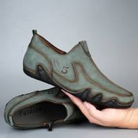 Acceptation des commandes OEM, en stock, grande taille, fabriqués à la main, en cuir véritable, 4 saisons, mocassins pour hommes, pour le travail et les affaires