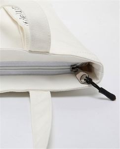 Sac fourre-tout en toile de coton écologique imprimé sur mesure en gros / Sac de courses en coton blanc 12 oz écologique et économique pour la promotion - Product Image 5