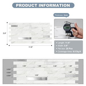 Jeedeson graffio e resistente all'acqua mosaico <span class=keywords><strong>per</strong></span> la decorazione della parete a prova di olio <span class=keywords><strong>per</strong></span> la casa e resistente da <span class=keywords><strong>cucina</strong></span> - Product Image 6