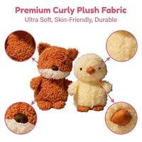 Ensemble de jouets en peluche en tissu bouclé de qualité supérieure, compagnon animal mignon pour la décoration de chambre d'enfant, lavable en machine
