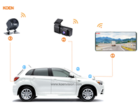 Caméra de tableau de bord pour voiture à double objectif, boîte noire HD 1080P, enregistreur vidéo 24 heures, caméra DVR pour voiture, caméra de tableau de bord 2K WIFI