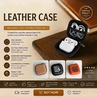 Étui de rangement pour écouteurs en cuir PU gravable au laser Supernova, en EVA, vierge pour gravure laser, avec logo personnalisé, mini sac à fermeture éclair pour gadgets audio