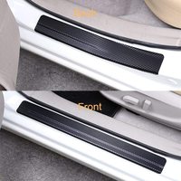 Neoteck zoom — autocollants en Fiber de carbone, 4 pièces, pour pédale de marche, pour porte de voiture